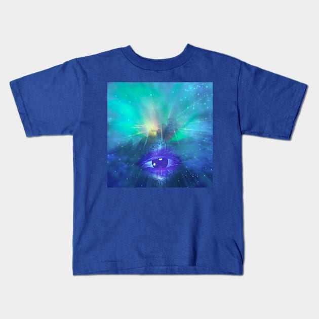 Vision of a cyborg Kids T-Shirt by rolffimages